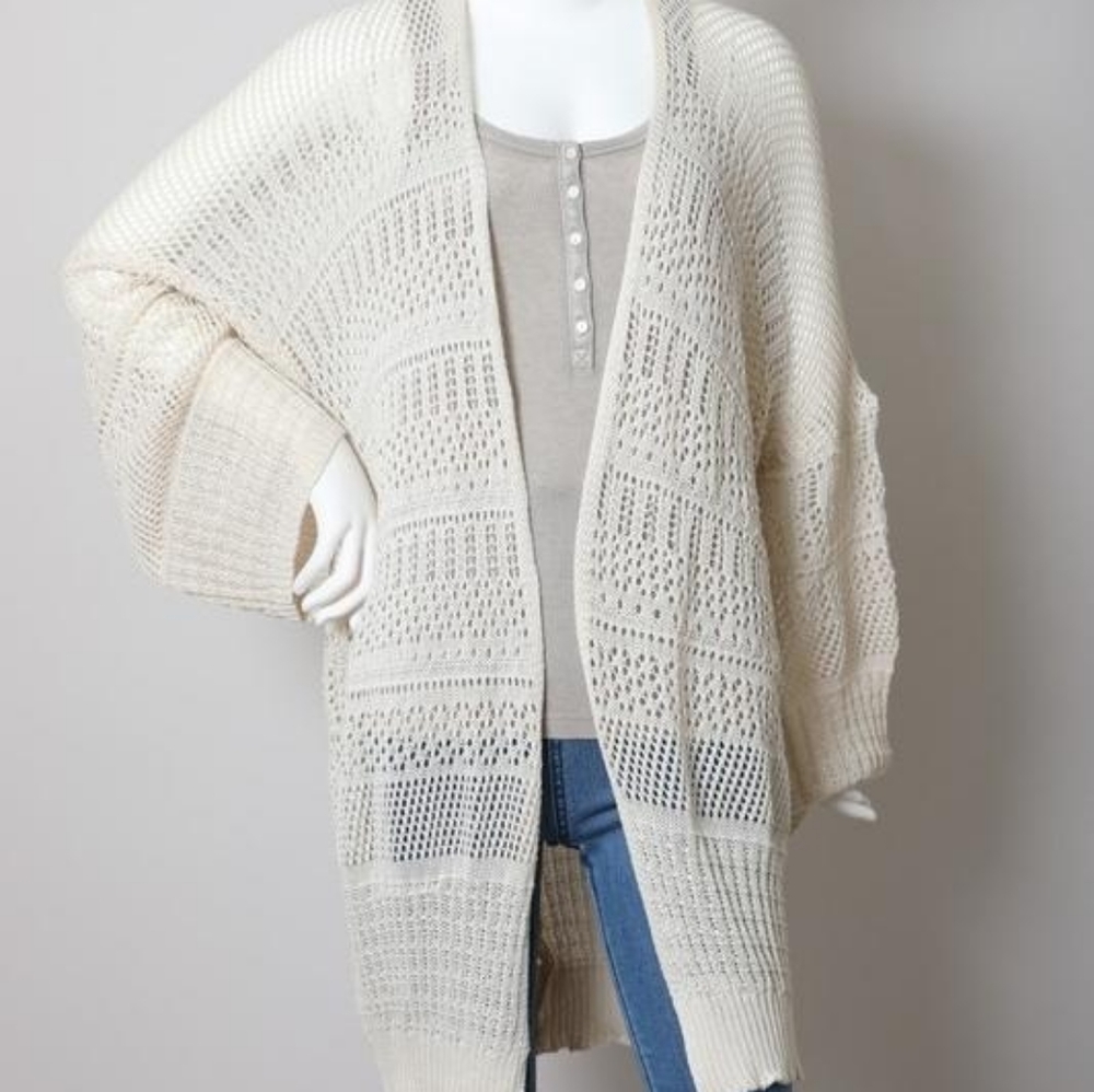 🆕️ Cream Netted Cardigan - Picture 5 of 5